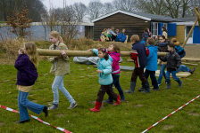 Bouwmarkt, hutten bouwen bij Scouting, Panovenweg, Doesburg