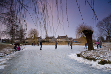 Schaatsen aan de Beumerskamp, Doesburg.