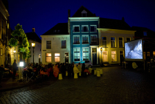 "Go Short" lentetour met CosyMo's Solarcinema, Buitenfilm in de Veerpoortstraat, Doesburg 