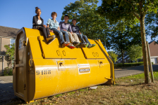 Kids op de Container.
