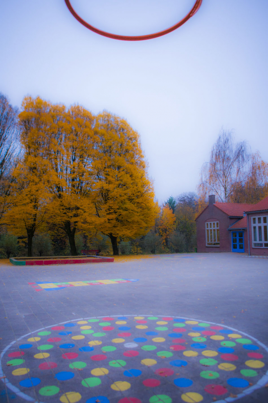 Creatief basketballen.