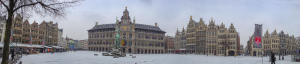 Antwerpen in de sneeuw